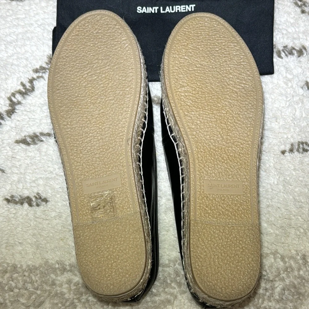 YSL Logo Espadrille Flat